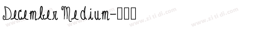 December Medium字体转换